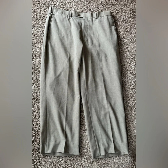 Louis Raphael Rosso Men's Beige Dress Pants  SIZE 36x29 EUC - Picture 1 of 6